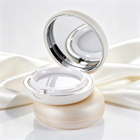 Kotak Wadah Bedak Padat Portabel Kosong untuk Foundation Cair BB CC, Krim, Bedak Tekan, Cermin, Warna Nude, Harga