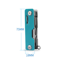 Couteau de poche multifonctionnel suisse personnalisé 10 en 1, petit couteau EDC, outil de survie, manche en plastique ABS, couteau de poche léger