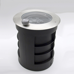 Lumière LED encastrée au sol, extérieure, étanche IP68, en acier inoxydable, RGB, angle de faisceau réglable, ronde, pour terrasse, jardin, encastrée dans le sol - Product Image 5