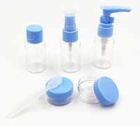 Set Botol Sampel Perjalanan Portabel: Krim Wajah, Produk Perawatan Kulit, Foundation, Toner, Botol Sampel, Botol Semprot Model Pompa