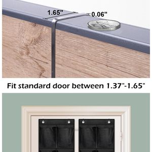 Over The Door Shoe Organizer 12 Mesh Pockets Hanging Narrow Closet Door Black - Product Image 4
