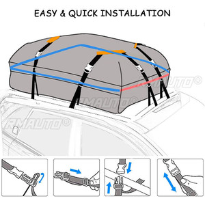 Bolsa de Carga Universal Impermeable para Techo de Auto, 96X96X46cm, Bolsa de Almacenamiento de Equipaje, Cubo de Almacenamiento para Viajes, SUV, Camioneta, Autos - Product Image 4