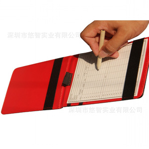 Funda para tarjetas de puntos de golf de cuero PU con compartimento para lápiz integrado; funda para puntos de torneo. - Product Image 3