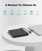Graveur de Blu-ray externe de qualité studio 6X BD-RW USB 3.0 Type C Lecteur optique pour la production vidéo professionnelle Win Mac