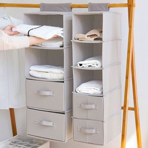 Modern 100% Polyester Dustproof Home Wardrobe Storage Hanging <b>Bag</b> Multi-Layer Stereo Hanging Sundry Clothing Storage <b>Bag</b> - Product Image 2