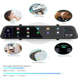 Cámara <span class=keywords><strong>de</strong></span> Tablero 4G con Android 8.1 y Espejo Retrovisor <span class=keywords><strong>de</strong></span> 12 Pulgadas, ADAS, FHD, Navegación GPS, Monitor Remoto por App Móvil, Caja Negra y Grabadora <span class=keywords><strong>de</strong></span> Video para Coche - Product Image 3