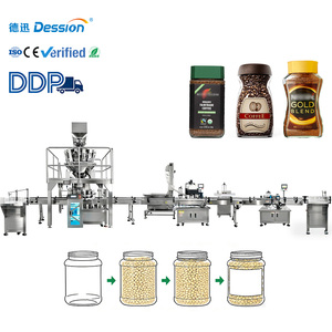 Ligne <span class=keywords><strong>d</strong></span>'emballage automatique complète pour café en grains lyophilisés avec <span class=keywords><strong>machine</strong></span> de remplissage, de bouchage et <span class=keywords><strong>d</strong></span>'étiquetage - Product Image 1