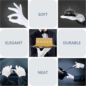 Guanti <span class=keywords><strong>da</strong></span> Moto Professionali in Cotone con Puntini in PVC, Guanti <span class=keywords><strong>da</strong></span> Lavoro Bianchi in Cotone, Produzione OEM e Vendita all'Ingrosso - Product Image 6