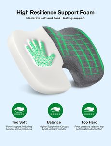 Hot Selling Premium Comfort Non Slip Memory Foam Seat Pain Relief Gel <b>Chair</b> Cushion - Product Image 2