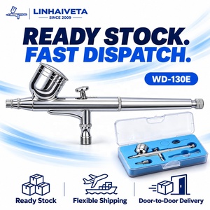 Mini pistolet aérographe 0,3 mm à double action et alimentation par gravité pour le nail art, le maquillage et la beauté - Product Image 5
