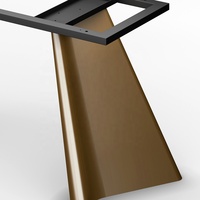 Support en fonte Base Pieds de table de bureau Étagère en dalle de roche en pierre de luxe Dessus en marbre Support de table à manger Pied en métal