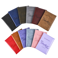 Portefeuille de voyage en cuir PU avec impression de logo personnalisé, porte-cartes et emplacement pour billets, porte-passeport