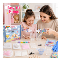 Lot en gros de kits de fabrication de Squishies Taba, moules de moulage d'animaux en gel de caoutchouc super doux, pigments, coupelles de mélange et bâtonnets en bois
