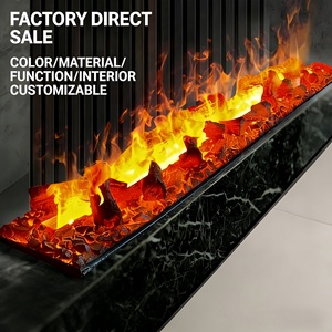 <span class=keywords><strong>Cheminée</strong></span> électrique atomisante 3D moderne avec application et flamme LED, <span class=keywords><strong>cheminée</strong></span> à vapeur d'eau en acier sans chaleur, sûre pour la décoration intérieure d'hôtels - Product Image 4