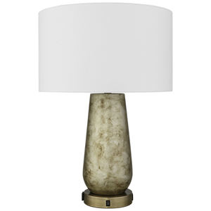 Lámpara de mesa de cono texturizado con base de salida | Iluminación moderna Retro Para el interior de la habitación de invitados del hotel - Product Image 1