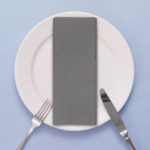 Serviettes jetables en lin <span class=keywords><strong>bleu</strong></span> <span class=keywords><strong>marine</strong></span> 100 pièces Serviettes d'invité absorbantes 1 pli Serviettes de table de style sac - Product Image 4