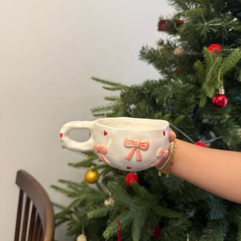 Tasse 230ml noeud rose