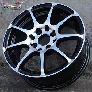 Jantes en alliage RSJ, design populaire modifié pour voitures, 14 pouces 6J 4x100/114.3, couleur noir mat de qualité - Product Image 1