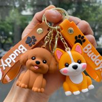Милый брелок-подвеска в стиле кавайи аниме для детских рюкзаков, аксессуар для ключей, подарок для подруг, для женщин и девочек, 3D-брелок в виде щенка хаски, для сумок и тоутов, милый щенок