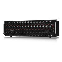 Pack de sonorisation Behringer WING BK Digital Mixer + Midas DL32 Stagebox, équipement audio pour concerts en intérieur et spectacles sur scène.