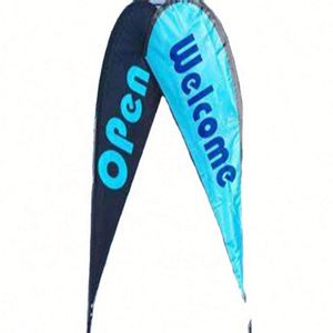 Bandera Lágrima Personalizada Impresa de Fibra de Vidrio para Publicidad, Exhibiciones, Celebraciones, Inauguraciones, Lavaderos de Autos y Tiendas - Product Image 4