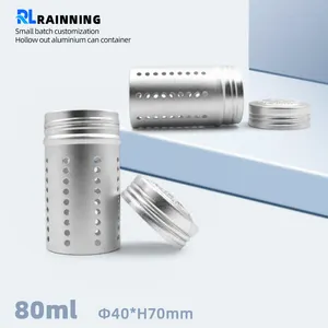 Hollow out aluminium can 80 ml, metal container packaging aluminium cans for essential oils