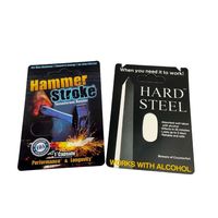 Boîtes d'affichage en blister en plastique pour pilules de capsules d'amélioration masculine en acier dur personnalisées, blister Rhino