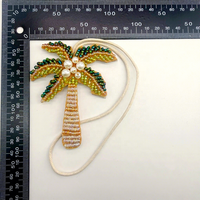 Nouveau modèle de boîte à fleurs décorative en verre avec perles de coco, accessoire de sac avec strass incrustés, design tendance