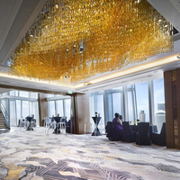Nouveau produit, lustre LED de luxe décoratif pour salle de banquet, centre commercial, hall d'hôtel