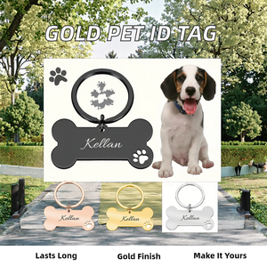 <b>Custom</b> Stainless Steel Pet <b>Tag</b> Plated Metal <b>Dog</b> And Cat ID <b>Tag</b> Durable Engraved Pet Identification <b>Tag</b> - Product Image 3