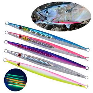 발광 60g 80g 160g 200g 250g 300g 350g 400g 심해 고속 침몰 금속 지그 루어 글로우 수직 지거 미끼 - Product Image 1