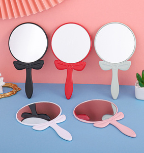 Cosmetic Makeup Portable Mirror With Handle Hand <b>Plastic</b> Mirror <b>Pocket</b> Single Sided Private Logo Mirror GZ RTS Bulk Mixed Order - Product Image 2