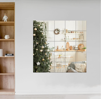 Frameless Large Full Length Glass Mirror Tiles Full Body Glass Wall Mirror for Door Bedroom Home Gym Living Room