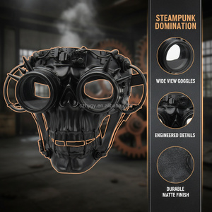 Máscara de calavera de terror Cyberpunk Steampunk de alta calidad con gafas para bodas o fiestas de <span class=keywords><strong>Halloween</strong></span>/ Burning Man - Product Image 3
