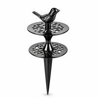 Décoration de jardin en forme d'oiseau noir creux à enfouir dans le sol, pour pelouse, extérieur et aménagement paysager