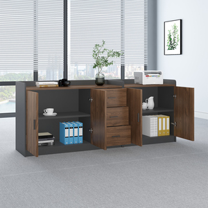 Tủ văn phòng <span class=keywords><strong>MDF</strong></span> 3 lớp hiện đại với giá sách thư viện hiển thị mở & Lưu trữ tập tin dọc cho văn phòng tại nhà & hội thảo - Product Image 3