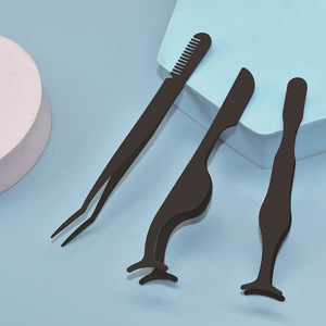 Kit de herramientas de belleza exclusivo transfronterizo: peine para pestañas y pinzas, herramienta de maquillaje para pestañas postizas, kit para dar forma a las cejas - Product Image 3