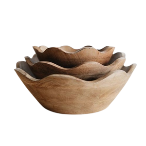 Fournisseurs de gros Bol décoratif de couleur marron Bols à salade entiers en bois massif Grain de bois d'acacia Bols à fruits pour aliments - Product Image 2
