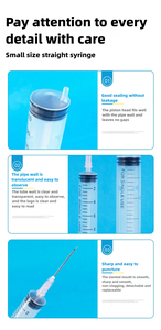 กระบอกฉีดยาขนาดใหญ่500มล. ใช้ซ้ำได้ท่อยาว1เมตร500cc ไฮโดรโปนิกส์สารอาหาร - Product Image 5