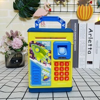 Caja de Ahorros Electrónica Digital 6650 con Contraseña y Huella Dactilar, Mini Cajero Automático, Caja de Ahorro de Monedas para Niños, Regalos