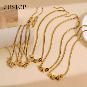 Collier unisexe tendance en acier inoxydable plaqué or/argent, avec pendentif chaîne à maillons, bijoux de mode indiens, OEM/Vente en gros personnalisée - Product Image 6