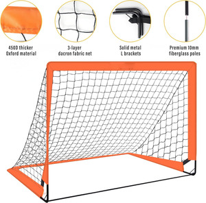 Portería <span class=keywords><strong>de</strong></span> Fútbol Portátil Mini <span class=keywords><strong>de</strong></span> 4 pies x 3 pies, Juego <span class=keywords><strong>de</strong></span> 1 Red con Estuche <span class=keywords><strong>de</strong></span> Transporte, Equipo <span class=keywords><strong>de</strong></span> Entrenamiento <span class=keywords><strong>para</strong></span> Uso en el Patio Trasero - Product Image 2