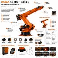 Robot industriel KUKA KR500 L420-3 C à 6 axes, charge utile de 500 kg, portée de 2673 mm pour la manutention et la palettisation