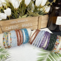 Bracelet en pierres naturelles de guérison, petit cristal, magnifique bijou, pierre précieuse à facettes, tendance, pour femme, cadeau - Vente flash