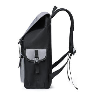 Street style Flap-top Hasp Mens <b>Backpack</b>, Outdoor Casual Large-capacity Laptop Travel Bag, College Students Flap-top - Product Image 4