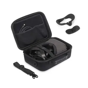 Tas penyimpanan portabel kacamata EVA VR 3C produk Digital tahan tekanan kotak kemasan anti-benturan untuk penggunaan tas tangan