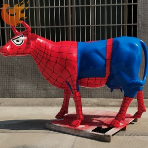 Tùy chỉnh động vật sợi thủy tinh nhựa ngoài trời/trong nhà tượng vườn/Zoon Kích thước cuộc sống bò điêu khắc nhà sản xuất chuyên nghiệp - Product Image 3