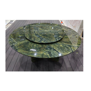 Mesa de comedor de cuarcita verde <span class=keywords><strong>Vitoria</strong></span> Regia de Brasil moderna, soporte de Metal, mesa de centro de mármol verde redonda para decoración del hogar - Product Image 1