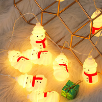 Festliche Dekorationen LED Weihnachtsbaum-Lichterkette Weihnachtsmann Schneemann Lichterkette Fünfzackiger Stern Farbige Beleuchtung