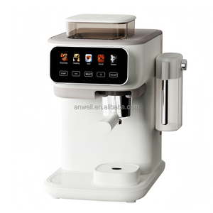 Machine à café expresso Anwell avec écran tactile couleur, 20 bars, 2-en-1 pour dosettes et café moulu, avec réservoir d'eau de 1,6 L - Product Image 3